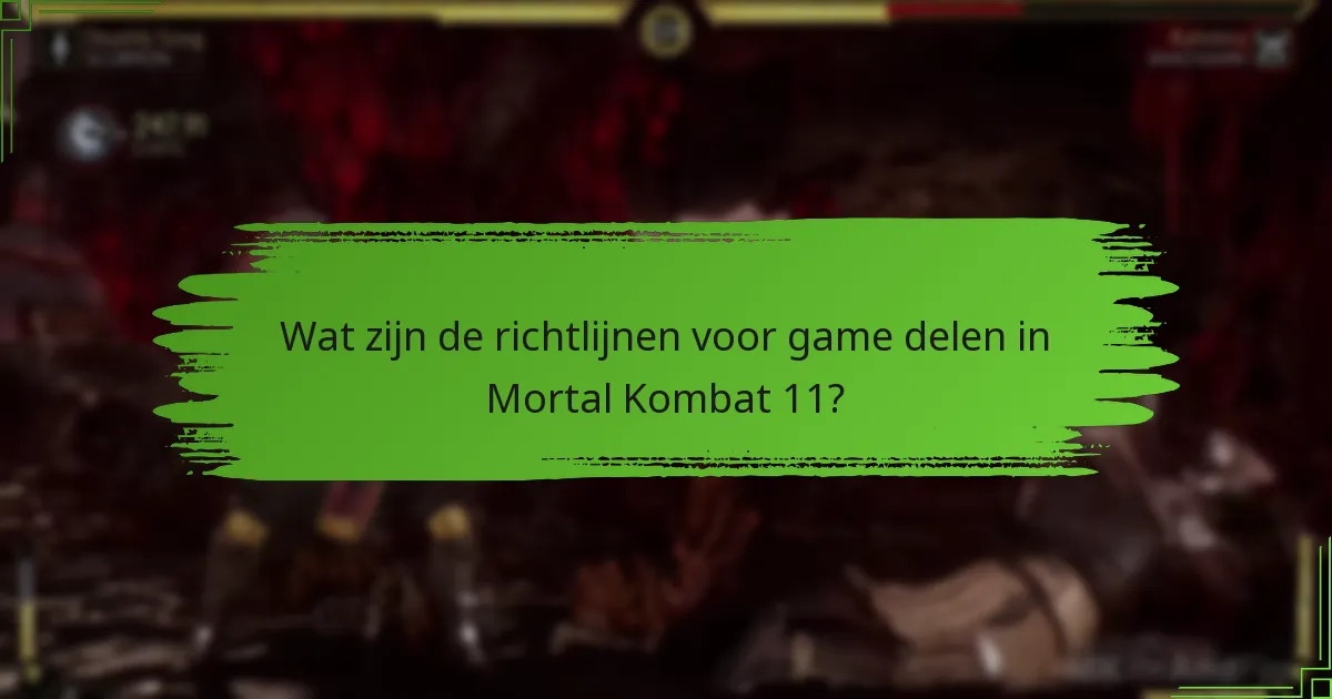 Hoe verhoudt het game delen van Mortal Kombat 11 zich tot andere games?