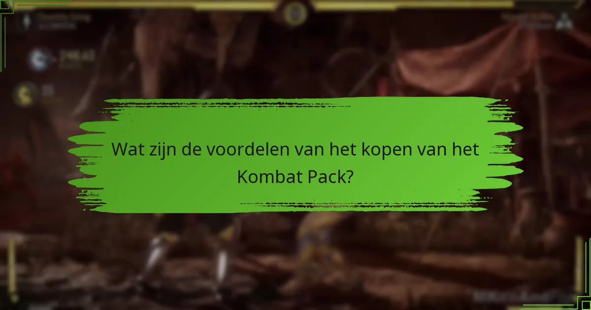 Welke personages zijn te zien in het Kombat Pack?